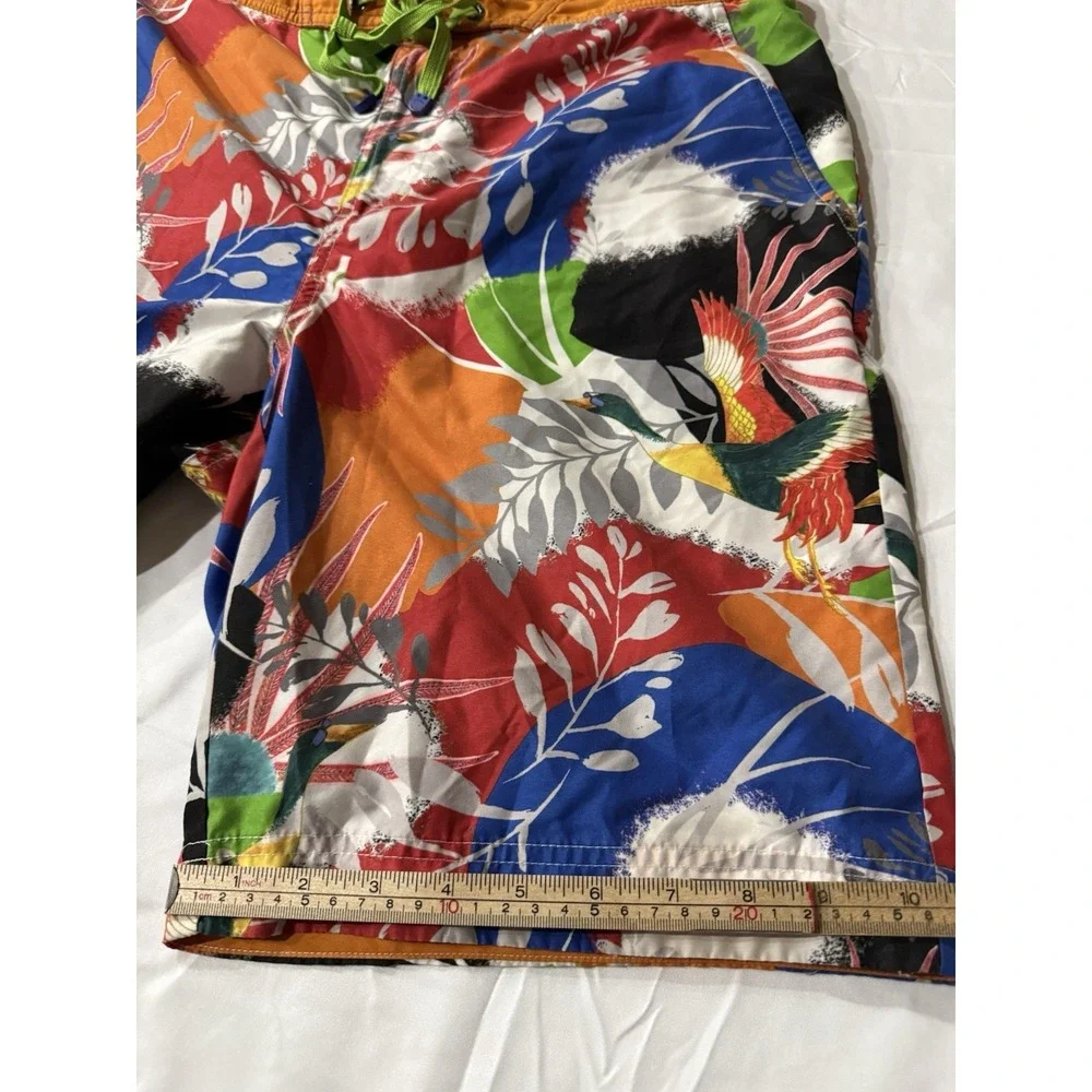 Robert Graham Men Swim/Board Lined Trunks Multi-Colored Flowers Size 36